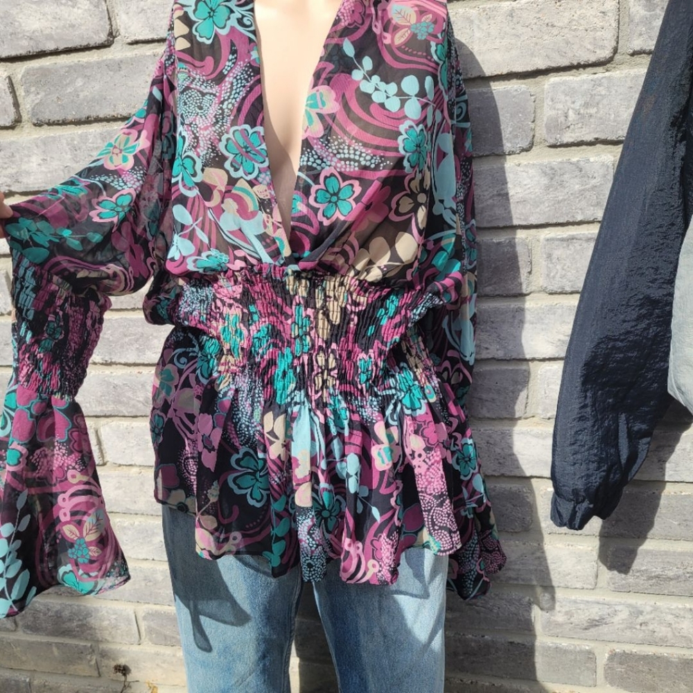 Y2k Bisou Bisou see through blouse (finally found it!) Ready to ship!